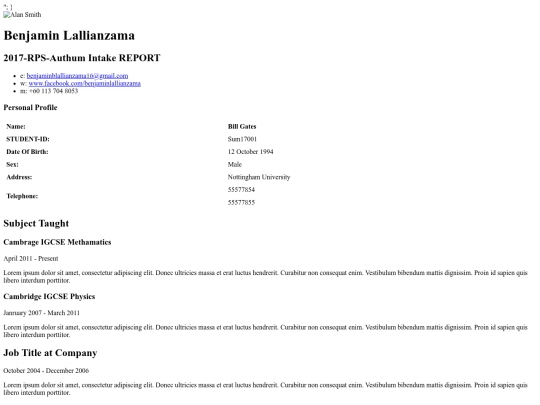 Admin/Modern/reportcard screenshot