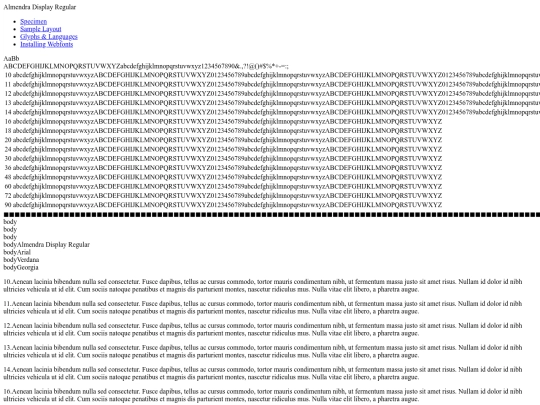 font/almendradisplay-regular-demo screenshot