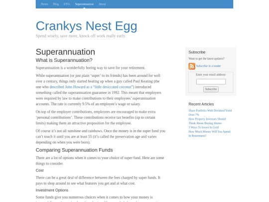superannuation screenshot