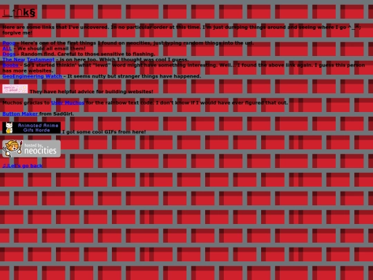links screenshot