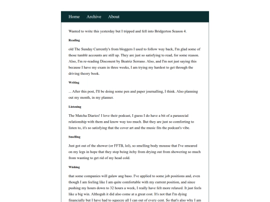 posts/2026-03-02-Sunday-Currently-1 screenshot