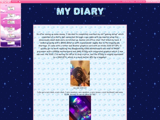 diary screenshot