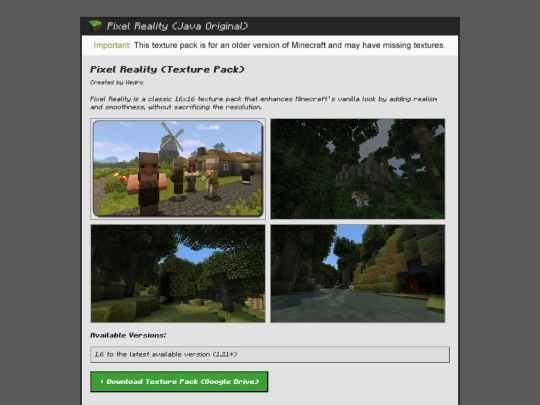 pixelrealityjava screenshot