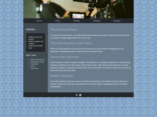 writing screenshot