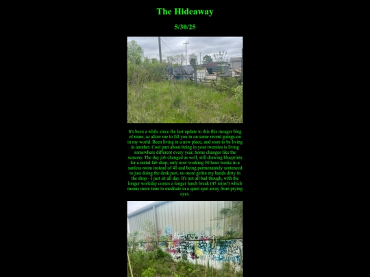 blog_hideaway screenshot