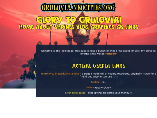 links screenshot