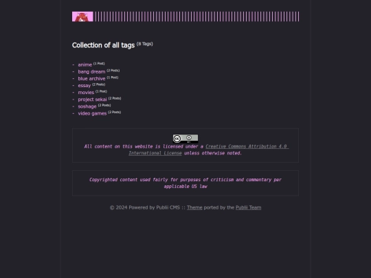 posts/tags screenshot
