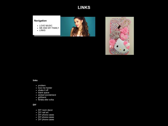 Links screenshot