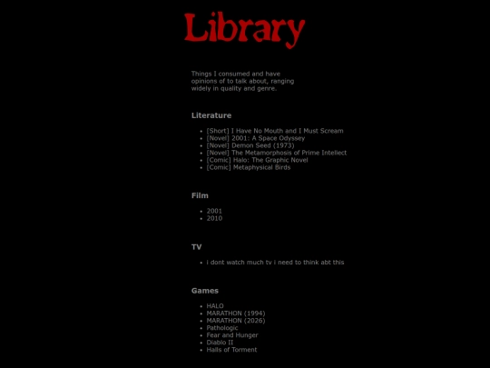 library screenshot