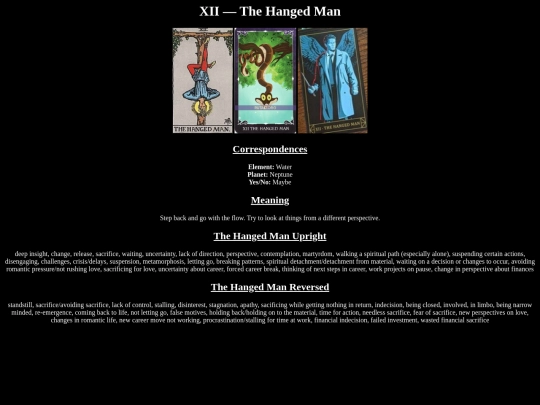 tarot/HangedMan screenshot