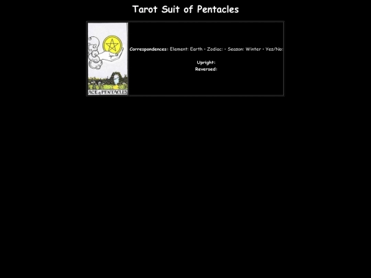 tarot/SuitofPentacles screenshot
