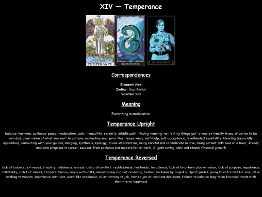 tarot/Temperance screenshot