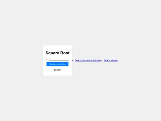 math/htmls/squareroot screenshot