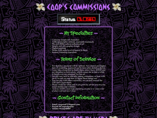 commissions screenshot