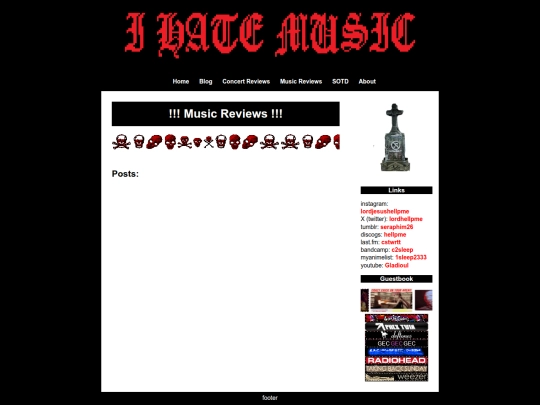 blog/music screenshot