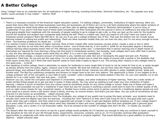 abettercollege screenshot
