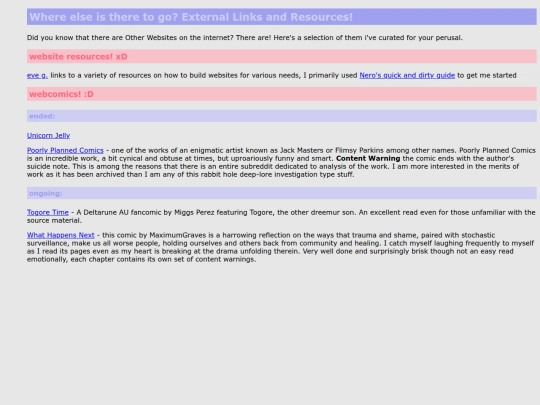 links screenshot