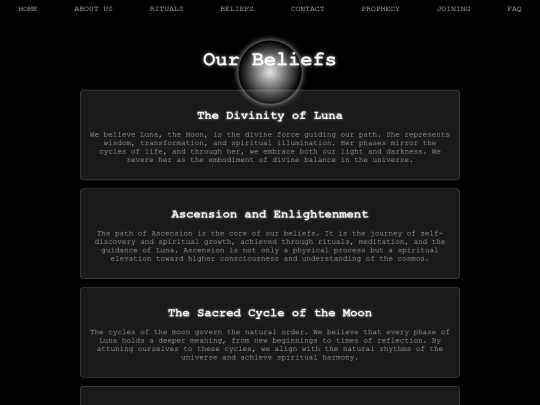beliefs screenshot