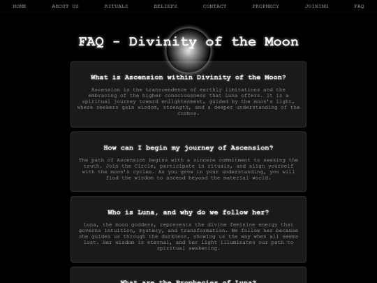 faq screenshot