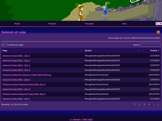 tags/advent-of-code screenshot