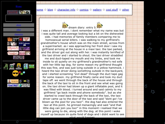 blogs/dreams screenshot