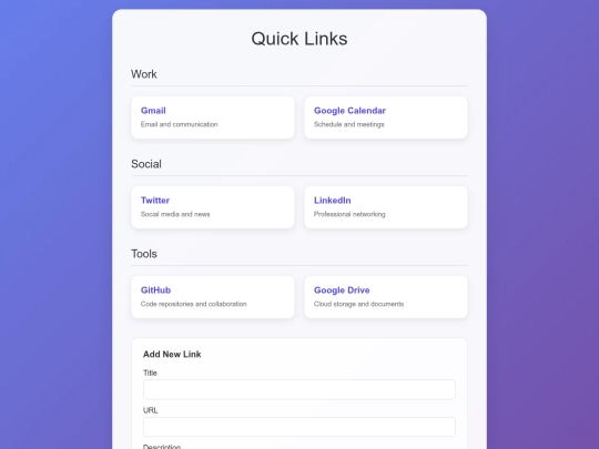 quick_links_page screenshot