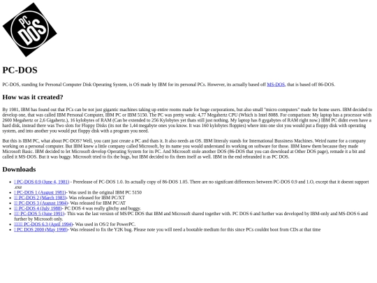 pcdos screenshot