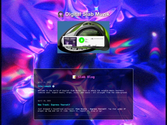 Blog screenshot