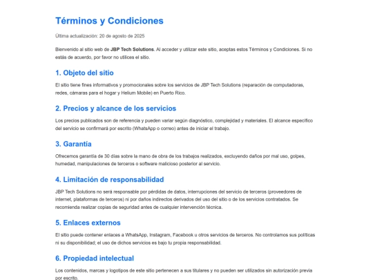 terminos screenshot