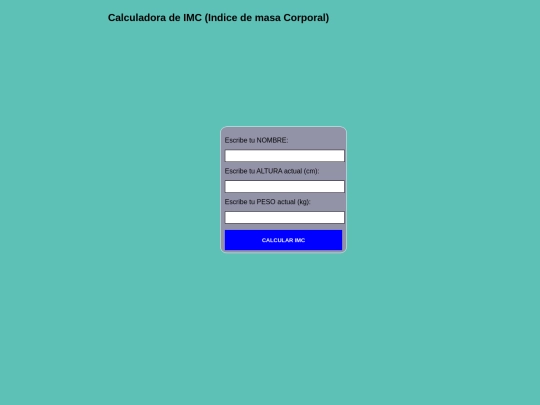 CalculadoraIMC screenshot