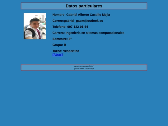 menu/datos screenshot