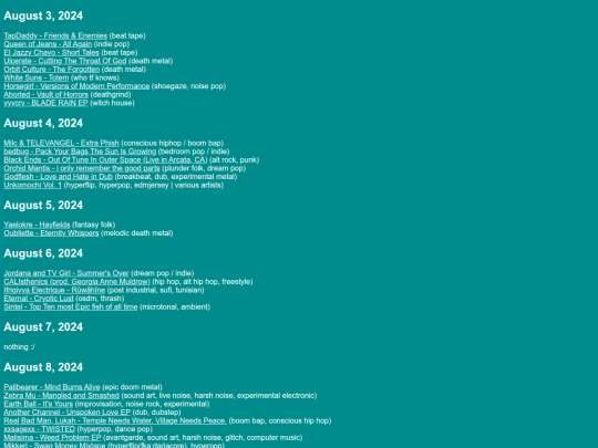 listeninglog screenshot