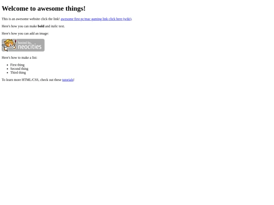 index screenshot