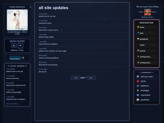 updates screenshot