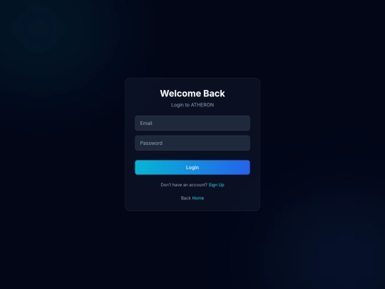 Atheron F1/login screenshot