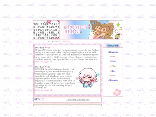 blog screenshot
