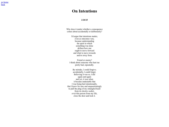 intentions screenshot