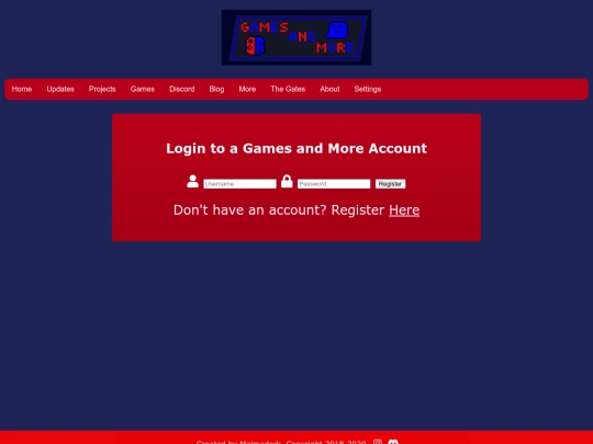login screenshot