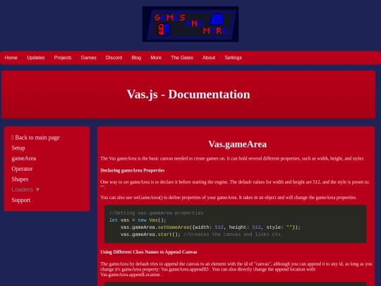 vas/docs/gameArea screenshot