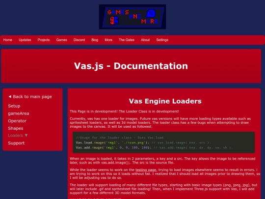 vas/docs/loaders screenshot