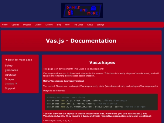 vas/docs/shapes screenshot