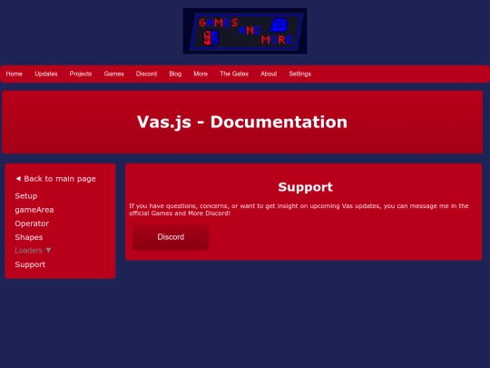 vas/docs/support screenshot