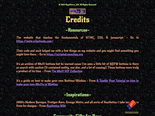 webpages/credit screenshot