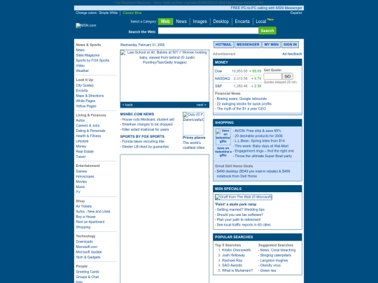 MSN.com screenshot