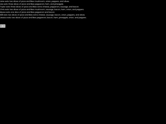 dinnerPlans screenshot