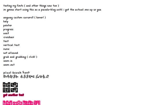 fonts screenshot