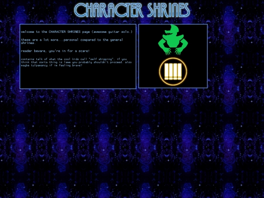 shrines/charactershrines screenshot