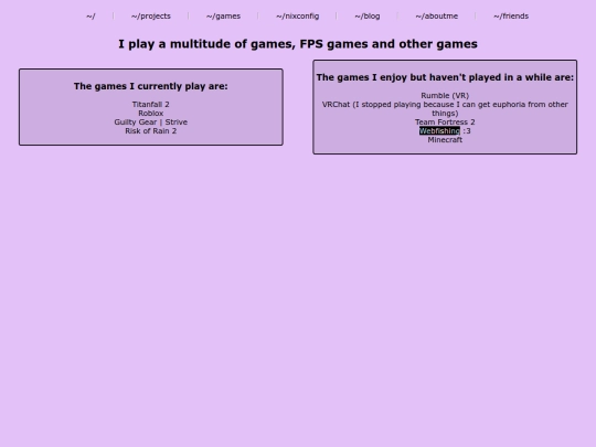 games screenshot