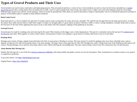 TypesofGravelProductsandTheirUses screenshot