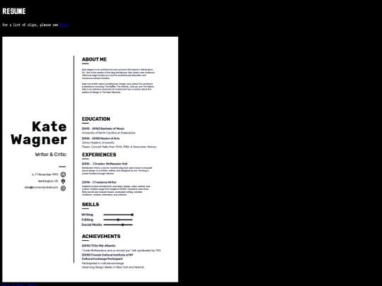 resume screenshot